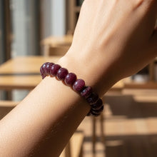 Natural Ruby Bracelet | Smooth 10-12mm Rondelle Beads 21 Pcs 247 Carats | Crimson Red VVS Clarity | Adjustable Gemstone Jewelry