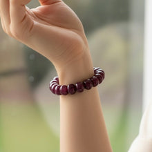 Natural Ruby Bracelet | Smooth 10–11mm Rondelle Beads | 23 Pcs 229 Carats | Crimson Red VVS Clarity | Stretchable Gemstone Jewelry