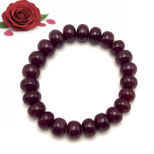 Natural Ruby Bracelet | Smooth 10–11mm Rondelle Beads | 23 Pcs 229 Carats | Crimson Red VVS Clarity | Stretchable Gemstone Jewelry