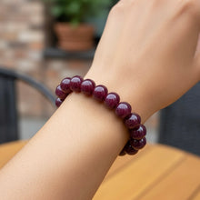 Natural Ruby Bracelet | Smooth 9-11mm Rondelle Beads 21 Pcs 228 Carats | Burgundy Red VVS Clarity | Unisex Gemstone Jewelry