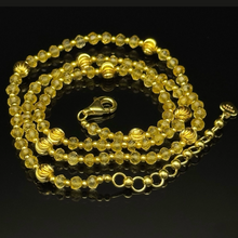 November Birthstone Natural Light Citrine 3mm with 925 Sterling Silver Station Necklace Faceted Rondelle Beaded Gemstone Gold Charms