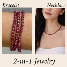 July Birthstone Natural Ruby 4mm with 925 Sterling Silver Station Necklace Faceted Rondelle Beaded Gemstone Root Chakra