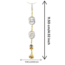 18K Yellow Gold Pendant Earring with Diamond & Tourmaline Natural Gems Drop Design Jewellery Set