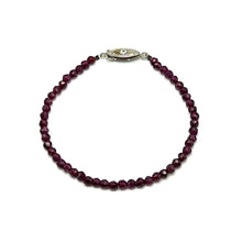 Garnet Natural Hand Cut Round Beads Handmade Bracelet