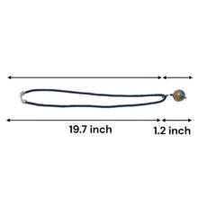 Natural Jasper Gemstone Pendant 20mm Plain Ball with Black Twisted Cord Necklace Encourage Grounding Confidence