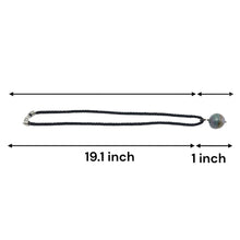 Natural Jasper Gemstone 20mm Ball With Black Twisted Cord Pendant Necklace Associated With Calm Focus And Stability