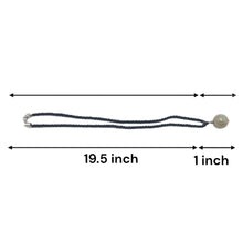 Natural Jasper Ball Gemstone 20mm With Black Twisted Cord Pendant Necklace Known For Strength Protection And Earth Energy