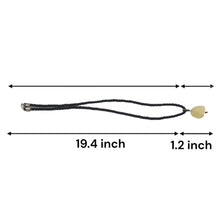 Natural Chalcedony Gemstone 21mm Tumble Shape with Black Twisted Cord Pendant Necklace