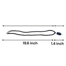 Natural Sodalite Gemstone  Pendant Necklace 21mm Bar Shape Smooth Luster with Black Twisted Cord Worn For Powerful energy