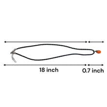 Natural Carnelian Gemstone 13mm Drop Shape With Black Twisted Cord Pendant Necklace Known For Action Focus And Determination