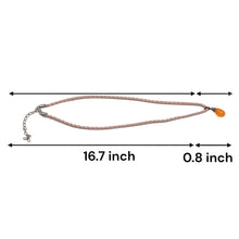 Natural Carnelian Gemstone 15mm Drop Shape With Light Pink Twisted Cord Pendant Necklace Associated With Passion Drive And Uplifting Energy