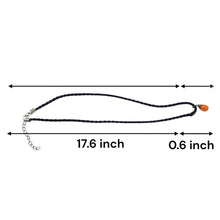 Natural Carnelian Gemstone 14mm Drop Shape With Black Twisted Cord Pendant Necklace Believed To Enhance Motivation And Self Confidence