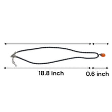 Natural Carnelian Gemstone 13mm Drop Shape With Dark Twisted Cord Pendant Necklace Symbol Of Courage Passion And Positive Energy