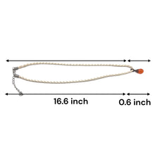 Natural Carnelian Gemstone Pendant 13mm Drop Shape with White Twisted Cord Necklace Unisex Jewelry