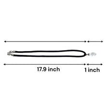 White Crystal 19mm Drop Faceted Stone With Elegant Black Twisted Cord Pendant Necklace Associated With Clarity Focus And Pure Intention