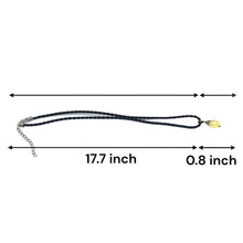 Yellow Stonw Pendant Drop Shape 16mm Glass Stone With Black Twisted Cord Necklace Bold Color Expression And Lively Mood