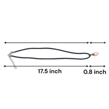 Light Pink Drop Pendant Glass Stone 16mm With Handcrafted Black Twisted Cord Necklace Modern Design With Soft Visual Balance