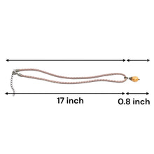 Pendant Light Peach Drop Shape 16mm Glass Stone With Light Pink Twisted Cord Necklace Evoking Warmth Softness And Elegance