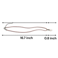 White Glass Drop Stone 16mm With Light Pink Twisted Cord Pendant Necklace Inspired By Soft Tones And Minimal Elegance