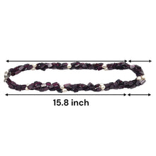 Artisan Natural Garnet Plain Tube & Pearl Round Gemstone Beaded 15.8