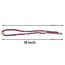 Natural Ruby Rondelle 4mm Facet Cut Bead Gemstone Necklace