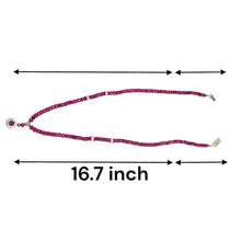 Natural Ruby Rondelle Facet Cut Precious Beads Clasp Necklace