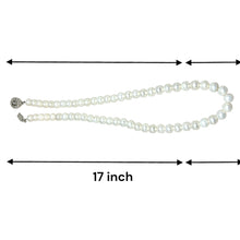 Classic Single Line White Plain Pearl Necklace