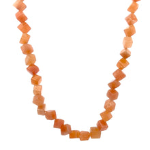 Natural Carnelian Plain Box Semiprecious Necklace