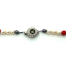 Natural Coral & Garnet Pearl Chakras Gemstone Necklace