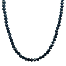 Natural Black Obsidian Plain Ball Volcanic Gemstone Necklace