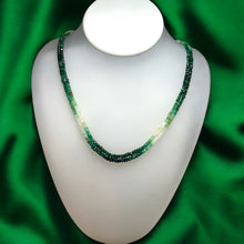 Natural Shaded Emerald Rondelle Facet Cut Beads Precious Necklace