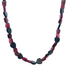 Natural Garnet with Heart Silver Sunstone Gemstone Necklace