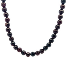 Natural Garnet Plain 8mm Ball Semiprecious Necklace