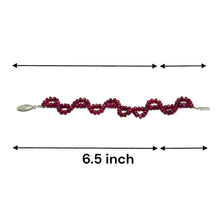 Ruby Natural Rondelle Facet Beaded Precious Gemstone Bracelet