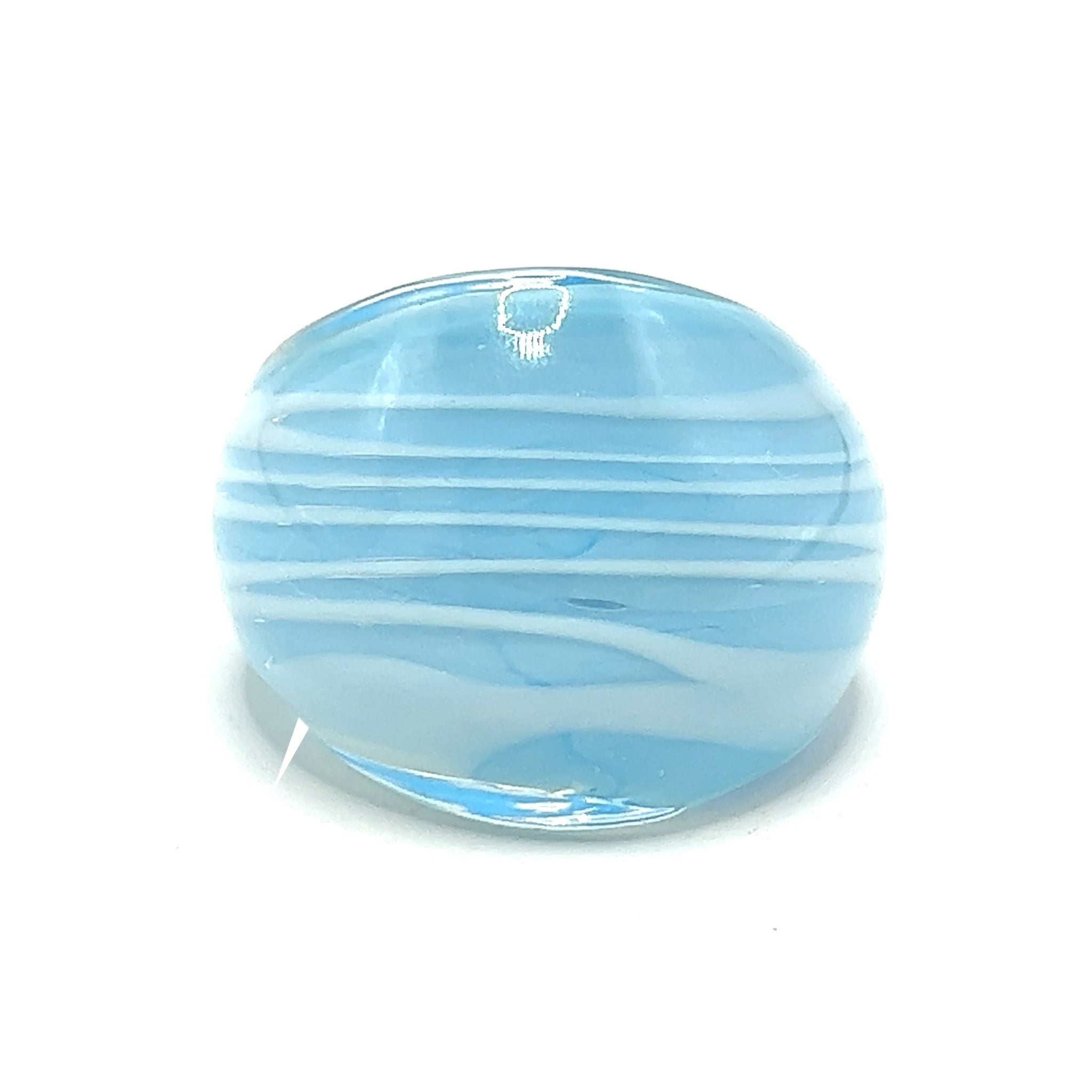 Handmade Glass Acrylic Ring Elegance of Ocean Breeze Infinity Band