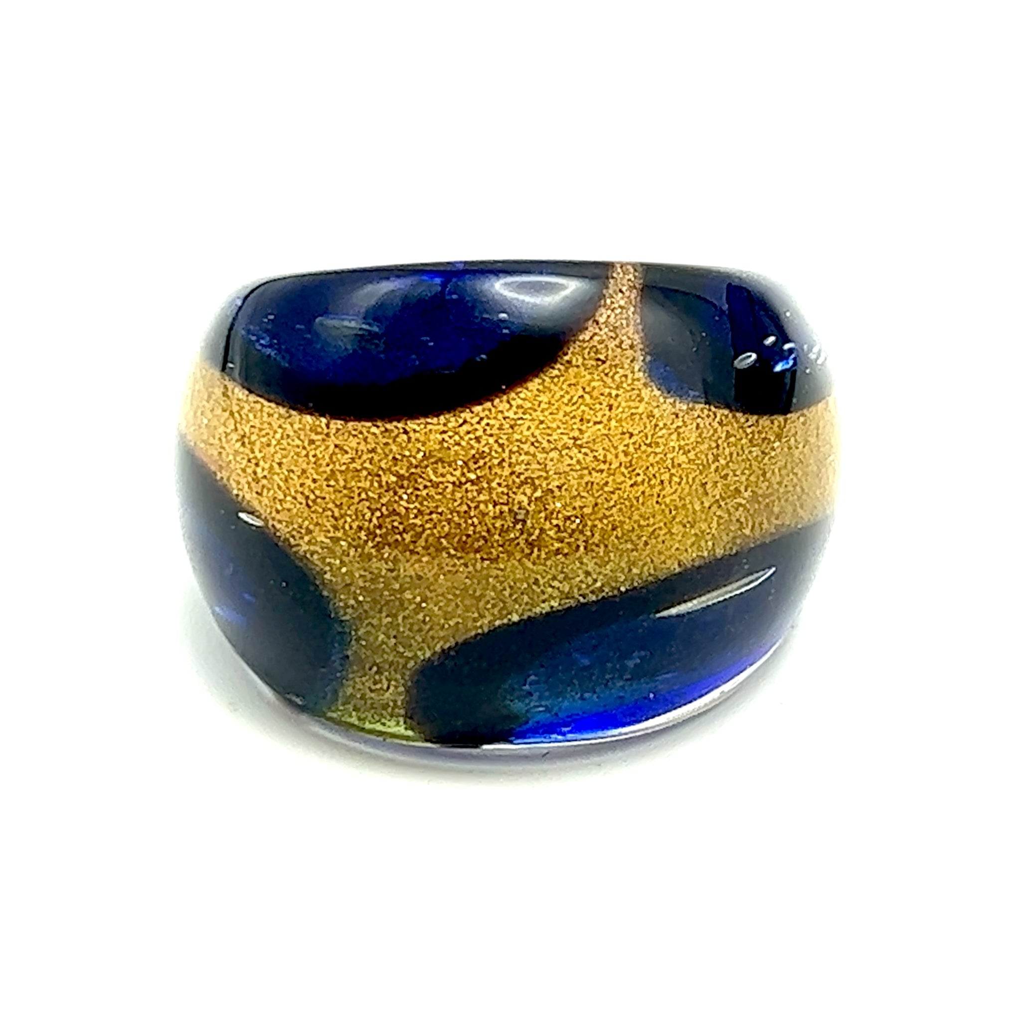 Handmade Glass Acrylic Ring Glittery Bold Infinity Band
