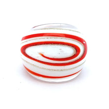 Handmade Glass Acrylic Ring Radiance of Sunlit Orange Infinity Band