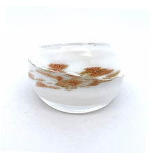 Handmade Glass Acrylic Ring Gilded Snowfall's Joy Infinity Band