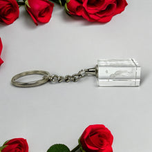 3D Crystal Dolphin Delight Keychain Laser Engraved