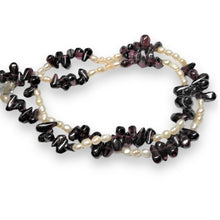 Natural Handmade Necklace Garnet Pearls 16