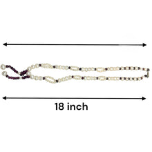 Natural Garnet & Pearl Rondelle Gemstone Crafted Necklace