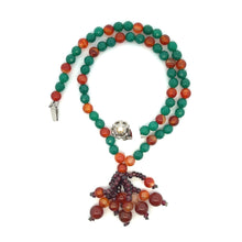 Natural Agate Carnelian Garnet Gemstone Necklace Jewelry