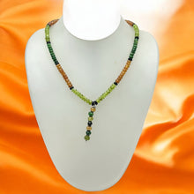 Tsavorite Natural, Spessartite Garnet, Peridot, and Black Tourmaline Necklace