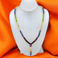 Peridot Natural, Citrine, Tanzanite, Garnet, and Amethyst Necklace