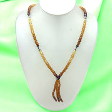 Citrine Natural, and Spessartite Garnet Gemstone Necklace