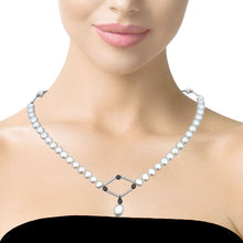 Elegant June Birthstone White Plain Pearl Necklace