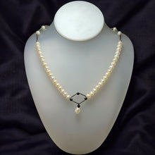 Elegant June Birthstone White Plain Pearl Necklace