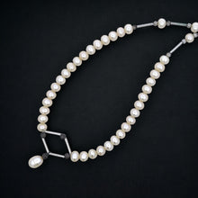 Elegant June Birthstone White Plain Pearl Necklace