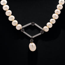 Elegant June Birthstone White Plain Pearl Necklace