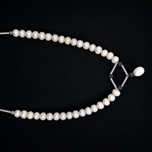 Elegant June Birthstone White Plain Pearl Necklace